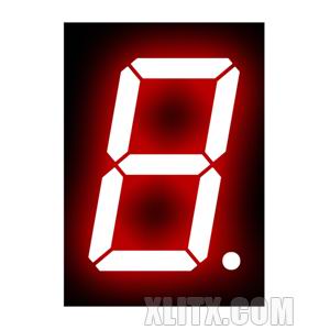10016AS - 1.00-inch Red 1-Digit CC LED 7-Segment Display