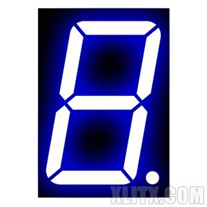 15011AB - 1.50-inch Blue 1-Digit CC LED 7-Segment Display