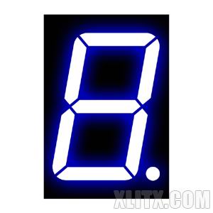 18011AB - 1.80-inch Blue 1-Digit CC LED 7-Segment Display