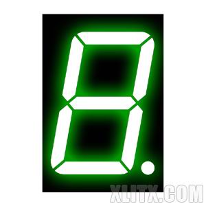 18011AGG - 1.80-inch Green 1-Digit CC LED 7-Segment Display