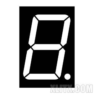 18011AW - 1.80-inch White 1-Digit CC LED 7-Segment Display