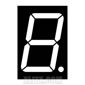 18101BW - 1.80-inch White 1-Digit CA LED 7-Segment Display