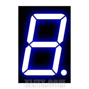 18102AB - 1.80-inch Blue 1-Digit CC LED 7-Segment Display