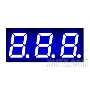 2381BB - 0.28-inch Blue 3-Digit CA LED 7-Segment Display