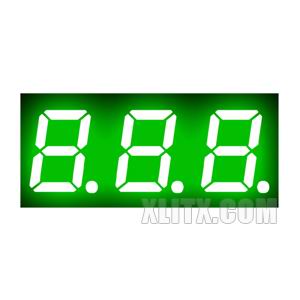2381BGG - 0.28-inch Green 3-Digit CA LED 7-Segment Display