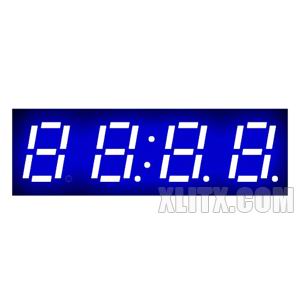 2481AB33 - 0.28-inch Blue 4-Digit CC LED 7-Segment Display