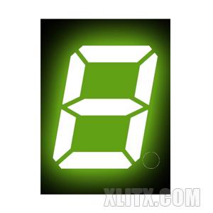 2811BG - 0.28-inch Yellow-Green 1-Digit CA LED 7-Segment Display