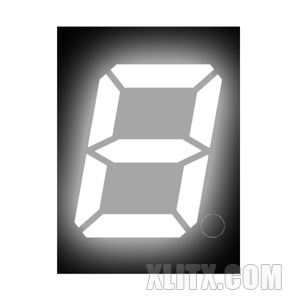 2811BW - 0.28-inch White 1-Digit CA LED 7-Segment Display