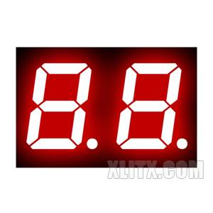 2821AS - 0.28-inch Red 2-Digit CC LED 7-Segment Display