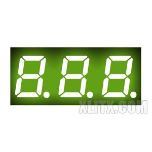 2831AG - 0.28-inch Yellow-Green 3-Digit CC LED 7-Segment Display