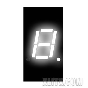 3011BW - 0.30-inch White 1-Digit CA LED 7-Segment Display