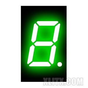 3014BGG - 0.30-inch Green 1-Digit CA LED 7-Segment Display