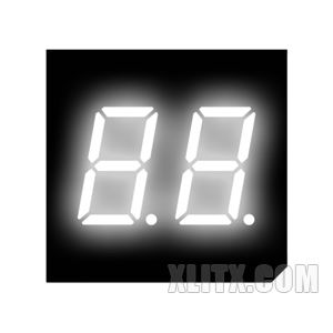 3021BW - 0.30-inch White 2-Digit CA LED 7-Segment Display