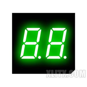 3022BGG - 0.30-inch Green 2-Digit CA LED 7-Segment Display