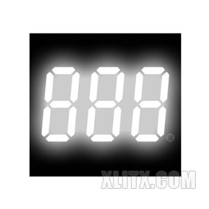 3031AW - 0.30-inch White 3-Digit CC LED 7-Segment Display