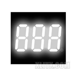 3031BW - 0.30-inch White 3-Digit CA LED 7-Segment Display