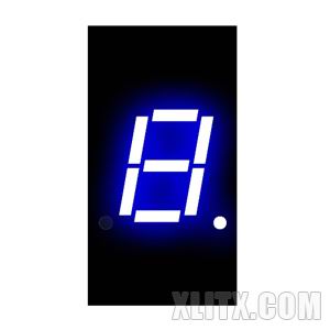 3101AB - 0.30-inch Blue 1-Digit CC LED 7-Segment Display