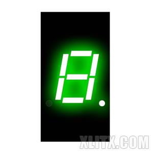 3101AGG - 0.30-inch Green 1-Digit CC LED 7-Segment Display