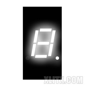 3101BW - 0.30-inch White 1-Digit CA LED 7-Segment Display