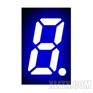 3121AB - 0.32-inch Blue 1-Digit CC LED 7-Segment Display