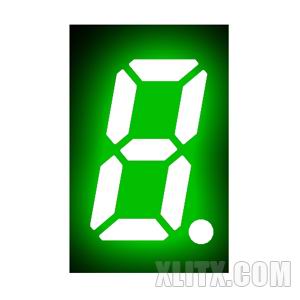 3121BGG - 0.32-inch Green 1-Digit CA LED 7-Segment Display