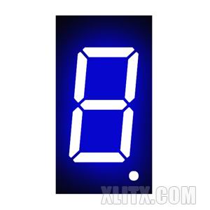 3161AB - 0.36-inch Blue 1-Digit CC LED 7-Segment Display