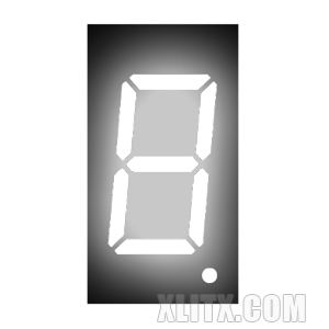 3161AW - 0.36-inch White 1-Digit CC LED 7-Segment Display