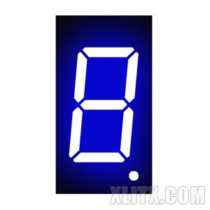 3161BB - 0.36-inch Blue 1-Digit CA LED 7-Segment Display