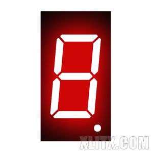 3161BH - 0.36-inch Red 1-Digit CA LED 7-Segment Display