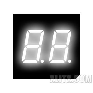 3202BW - 0.30-inch White 2-Digit CA LED 7-Segment Display