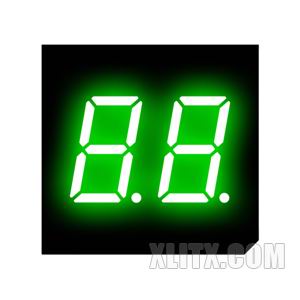 3203BGG - 0.30-inch Green 2-Digit CA LED 7-Segment Display