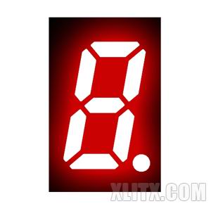 3211AS - 0.32-inch Red 1-Digit CC LED 7-Segment Display