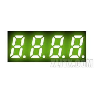 3241AG - 0.32-inch Yellow-Green 4-Digit CC LED 7-Segment Display