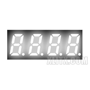 3241BW - 0.32-inch White 4-Digit CA LED 7-Segment Display