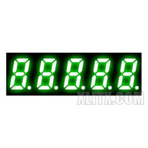 3251AGG - 0.32-inch Green 5-Digit CC LED 7-Segment Display