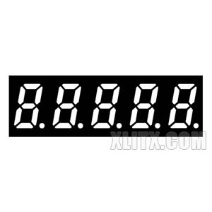 3251AW - 0.32-inch White 5-Digit CC LED 7-Segment Display