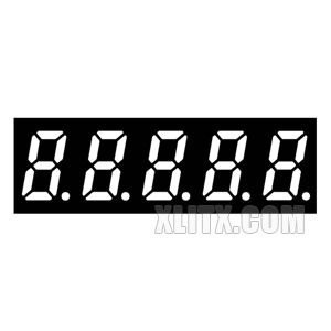 3251BW - 0.32-inch White 5-Digit CA LED 7-Segment Display