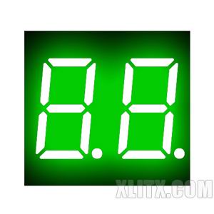 3261BGG - 0.36-inch Green 2-Digit CA LED 7-Segment Display
