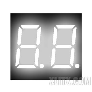 3261BW - 0.36-inch White 2-Digit CA LED 7-Segment Display