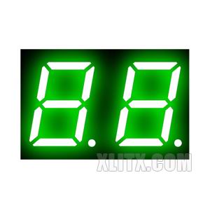 3291BGG - 0.39-inch Green 2-Digit CA LED 7-Segment Display