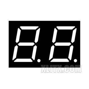 3291BW - 0.39-inch White 2-Digit CA LED 7-Segment Display