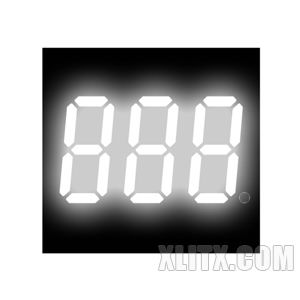 3301AW - 0.30-inch White 3-Digit CC LED 7-Segment Display