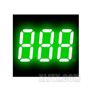 3301BPG - 0.30-inch Green 3-Digit CA LED 7-Segment Display