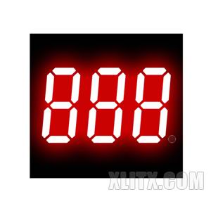 3301BS - 0.30-inch Red 3-Digit CA LED 7-Segment Display