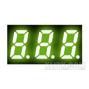 3312AG - 0.32-inch Yellow-Green 3-Digit CC LED 7-Segment Display