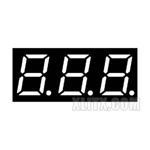 3391AW - 0.39-inch White 3-Digit CC LED 7-Segment Display