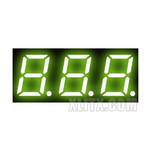 3391BG - 0.39-inch Yellow-Green 3-Digit CA LED 7-Segment Display