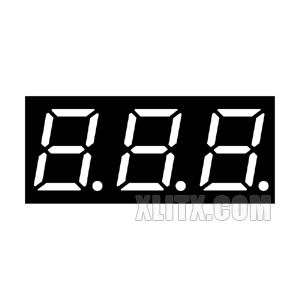 3391BW - 0.39-inch White 3-Digit CA LED 7-Segment Display