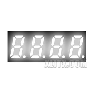 3411AW - 0.32-inch White 4-Digit CC LED 7-Segment Display
