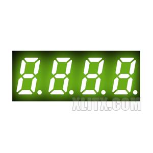 3412BG - 0.32-inch Yellow-Green 4-Digit CA LED 7-Segment Display